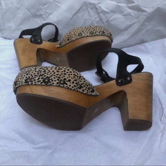 Matisse Downtown Clogs Leopard / Cheetah Slingback - Picture 4 of 5